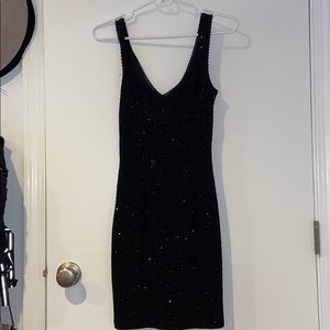 Sparkly black bodycon dress